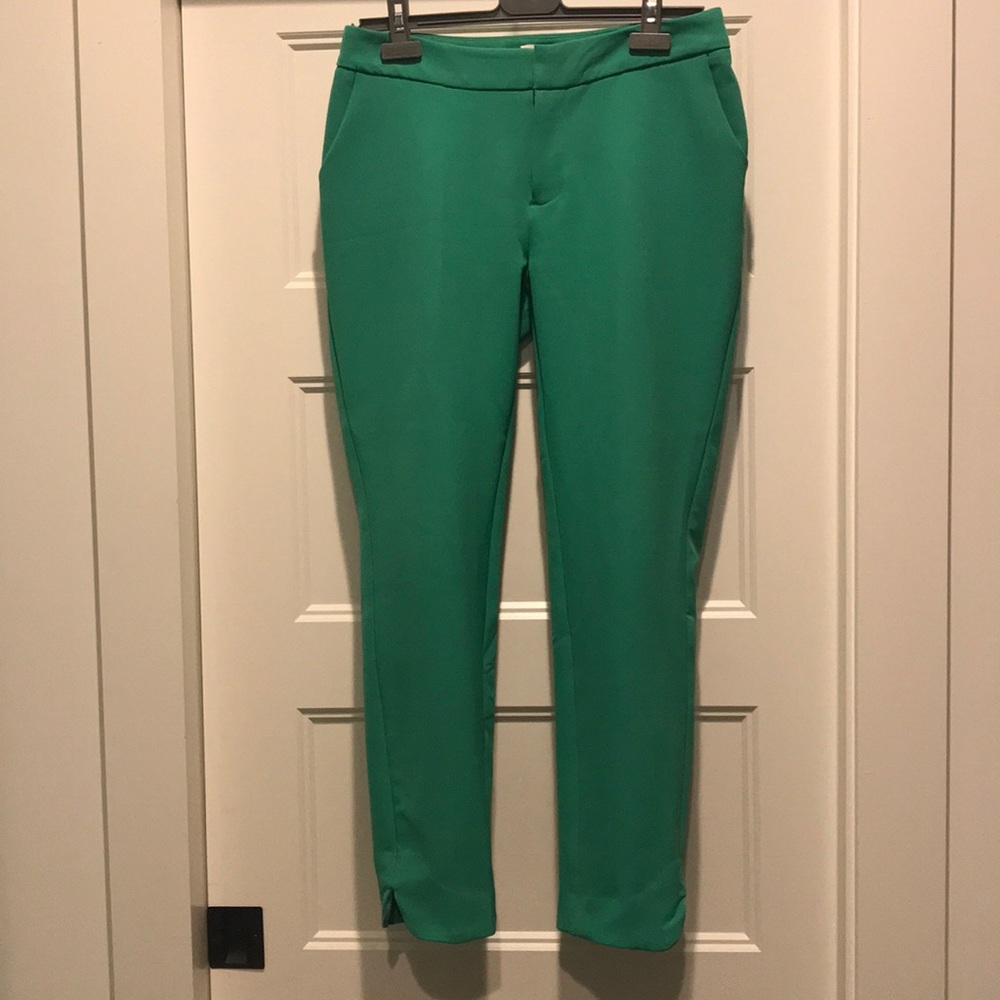 Green ankle pants